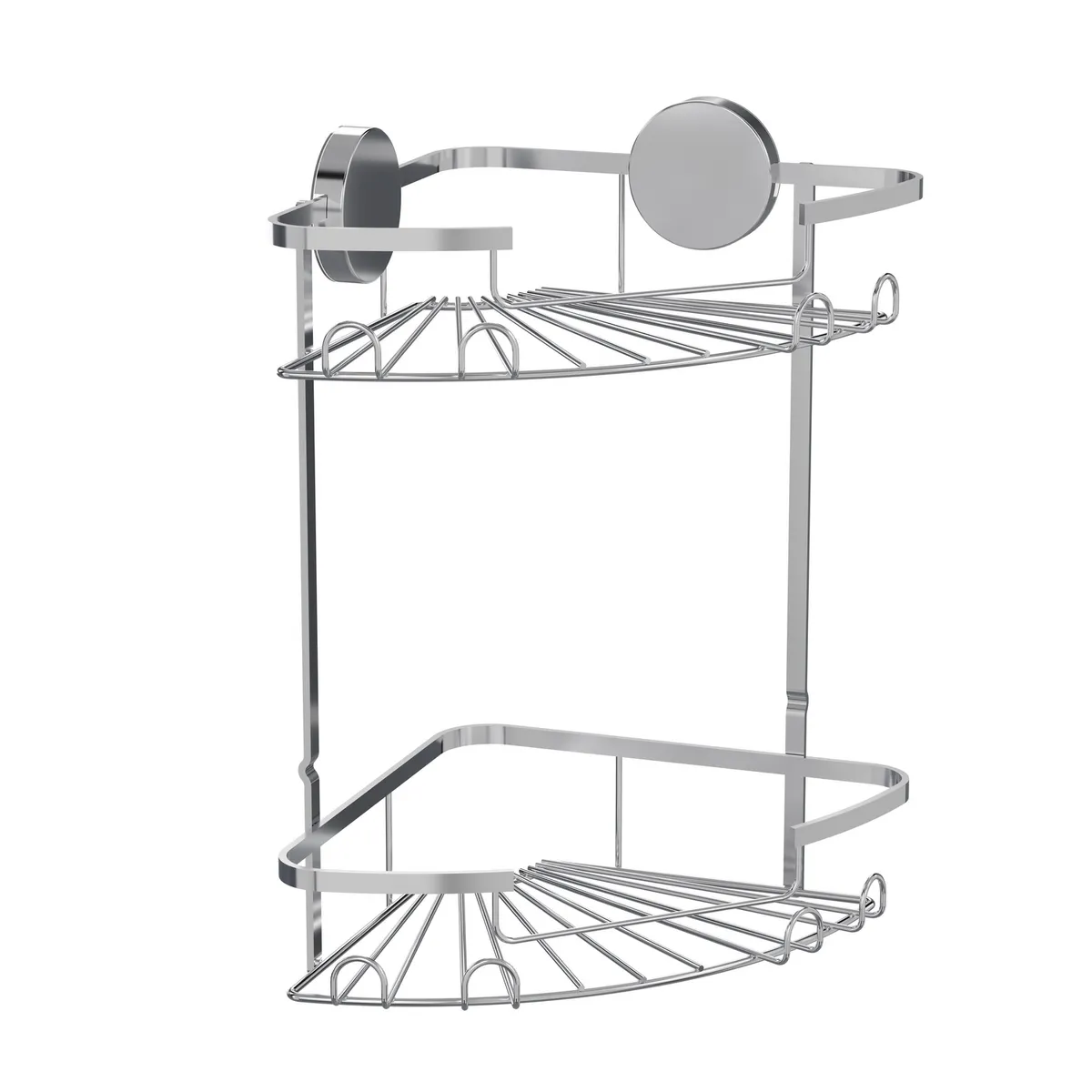 Just Home Collection - Esquinero de ducha cromada 2niveles