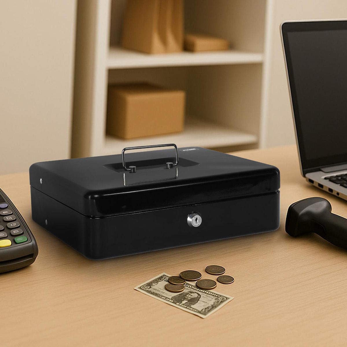 Fixser - Caja de Seguridad para Dinero con Llave L