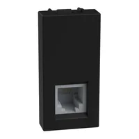 Toma de Telefono 4H 1 Mod Negro Mate