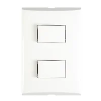 Placa con 2 Interruptores Sencillos 10A 127V
