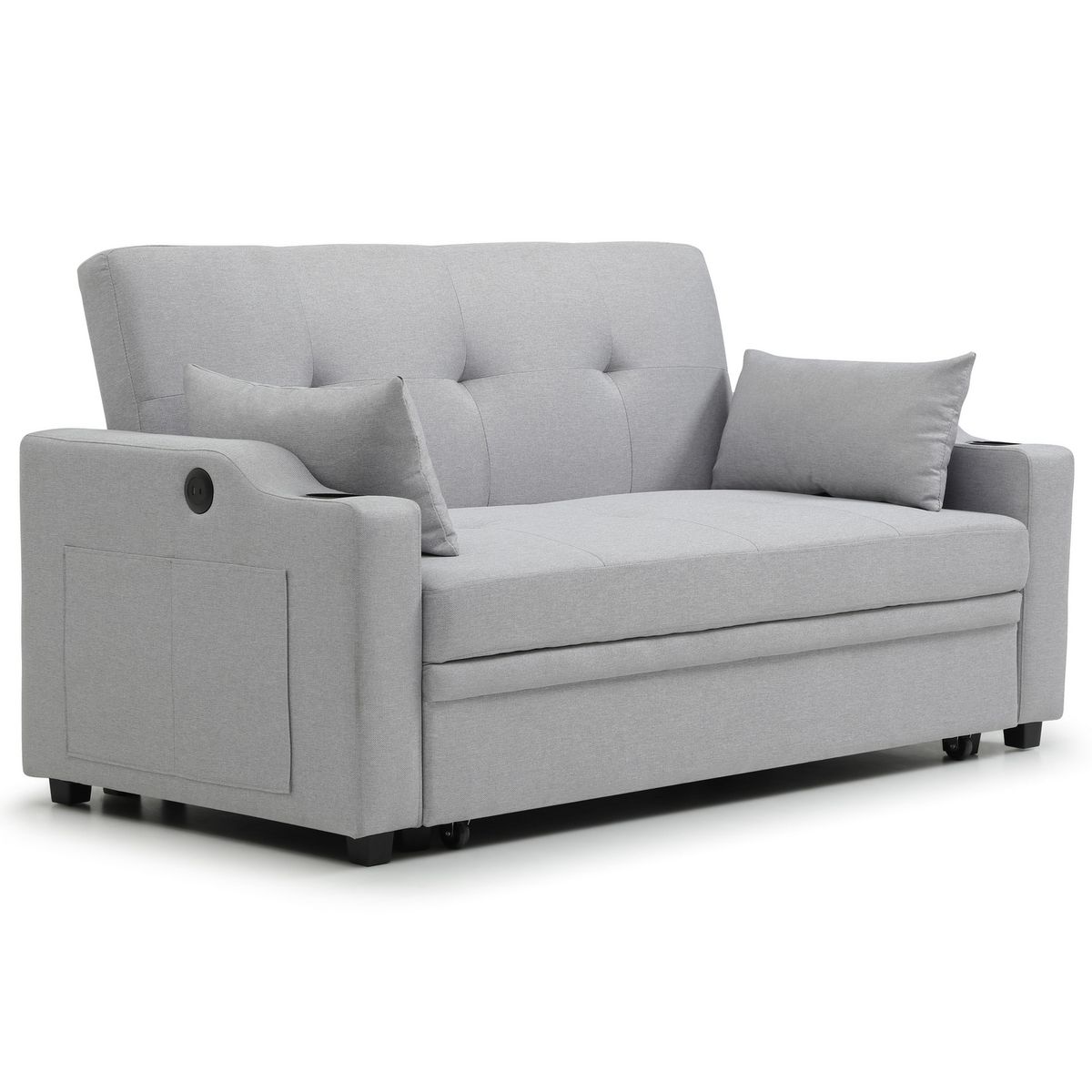 SB Sofa Cama Pacerti Gris Claro, marca Just Home Collection - Foto Principal