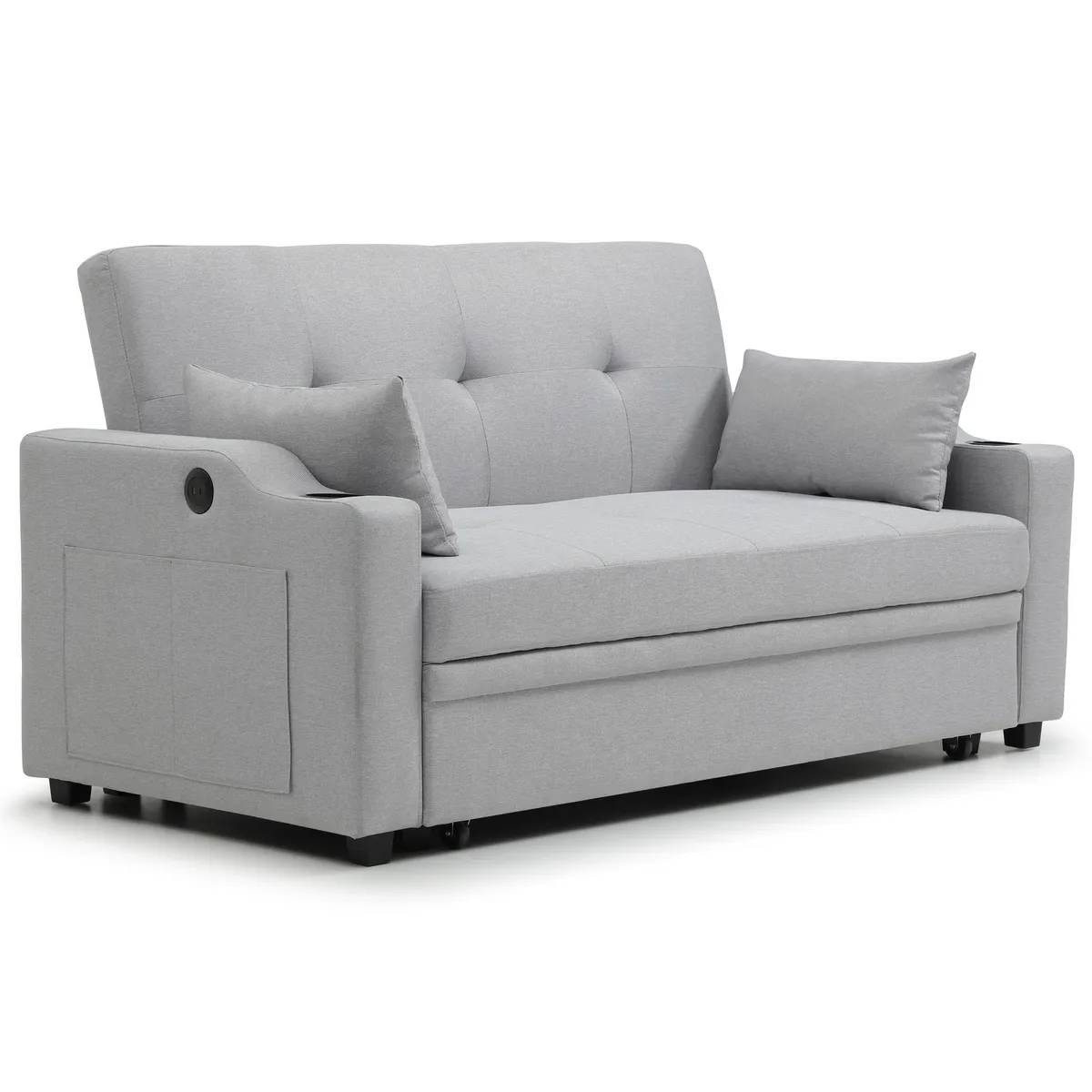SB Sofa Cama Pacerti Gris Claro, marca Just Home Collection - Foto Principal