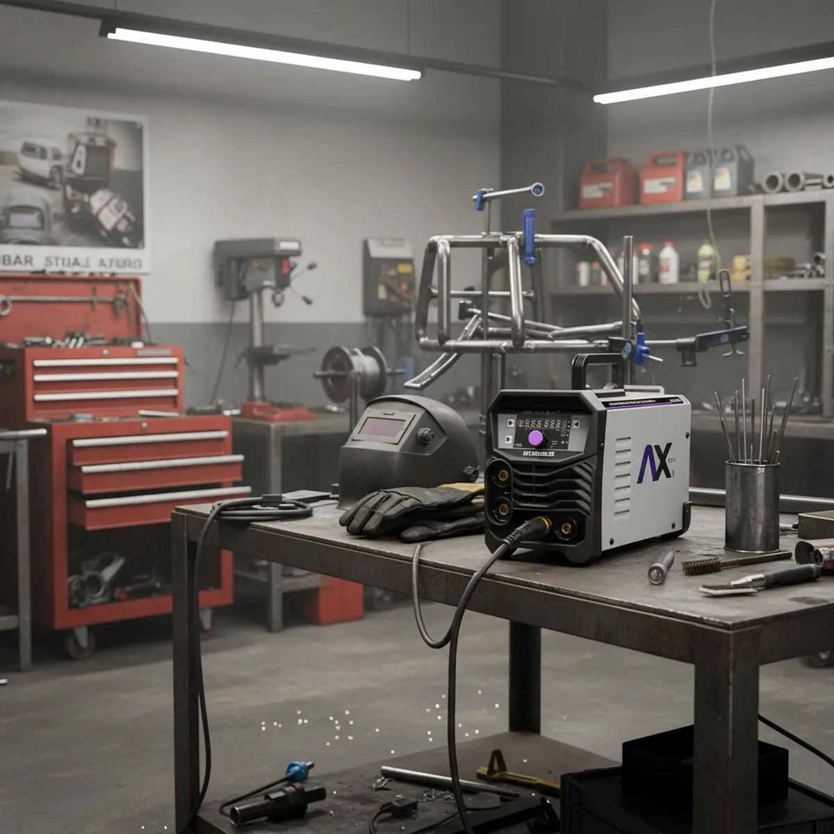 Ax Tech - Soldadora Inversor Microalambre 1 Kg / Electrodo Y Tig Lift 120A, Bi Voltaje