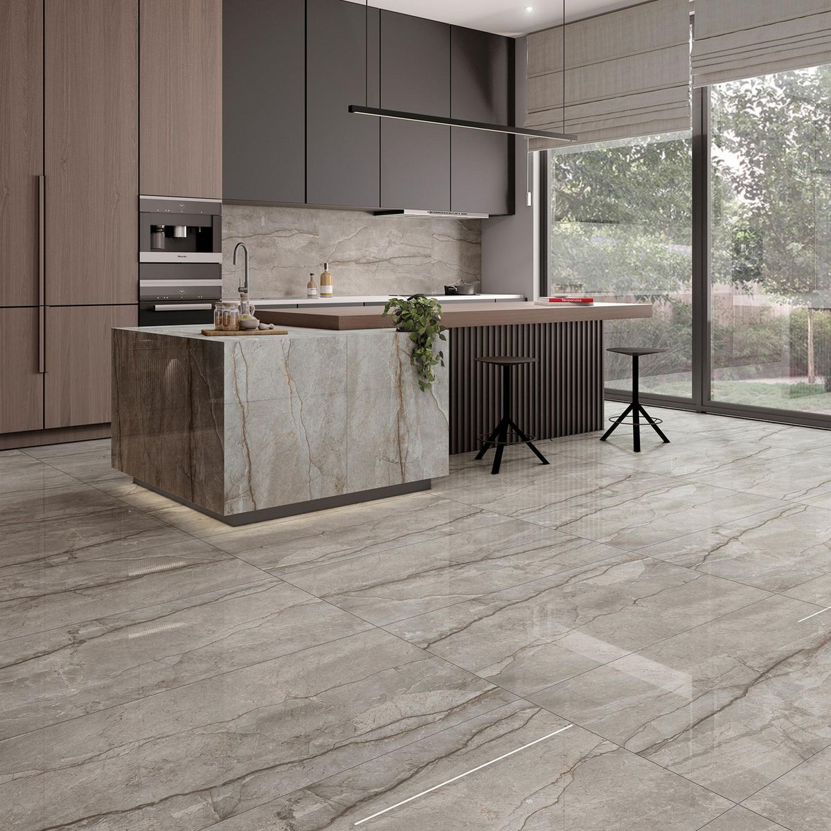 Tendenzza - Piso Porcelanato Monaco 60X120 Brillante 1.44M2