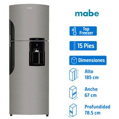 Refrigerador Mabe 15 pies3 Convencional Gris Rms400Iamrm0