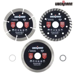 Set de Discos Diamantados 4-3/8" 3 Piezas Ubermann