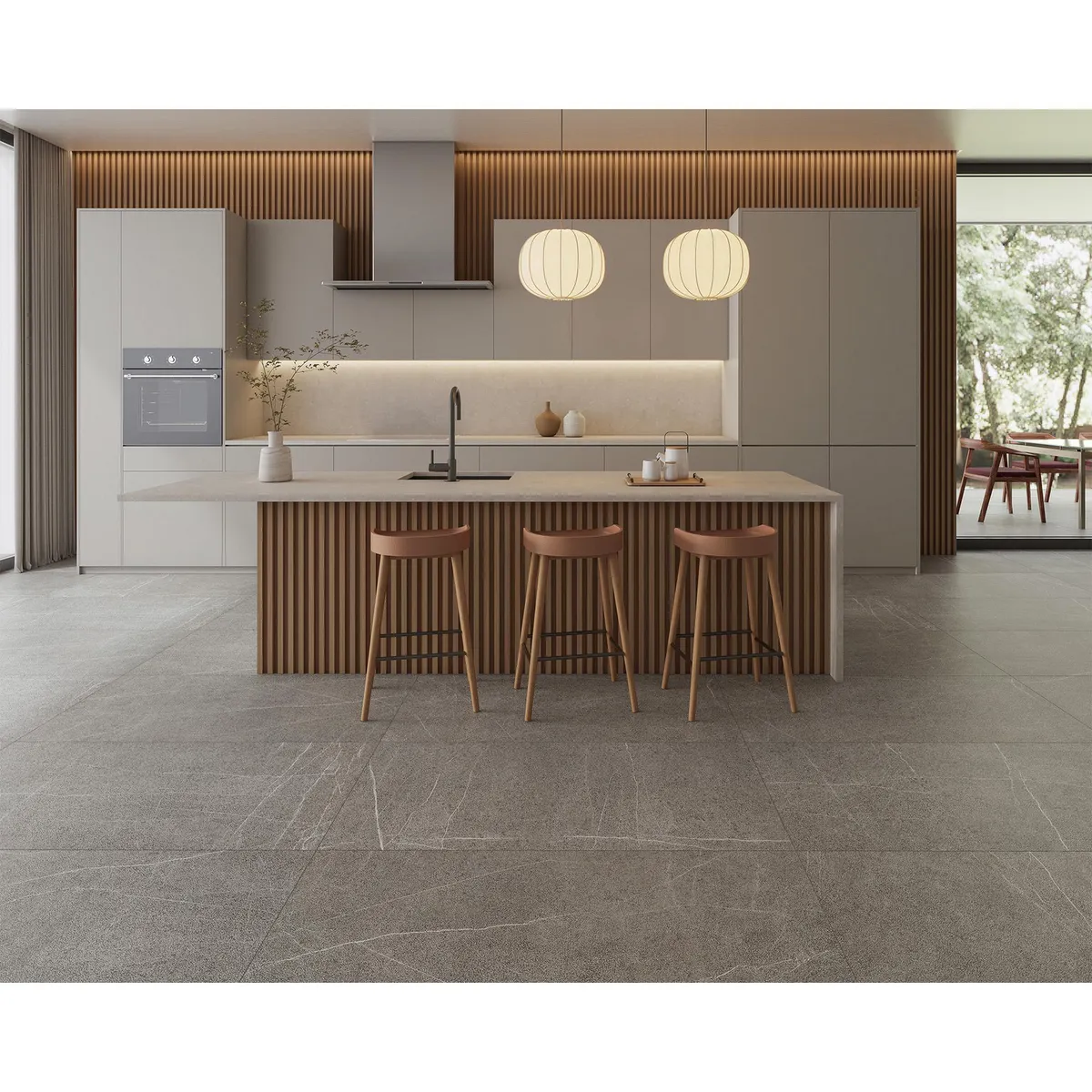 Holztex - Piso Gres Halland Gris 60X120 Mate 1.44M2
