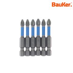 Set de Puntas PH2 50 mm 6 Piezas Bauker