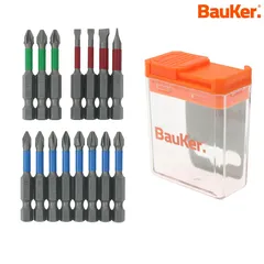 Set de Puntas para Atornillar 2" 15 Piezas Bauker