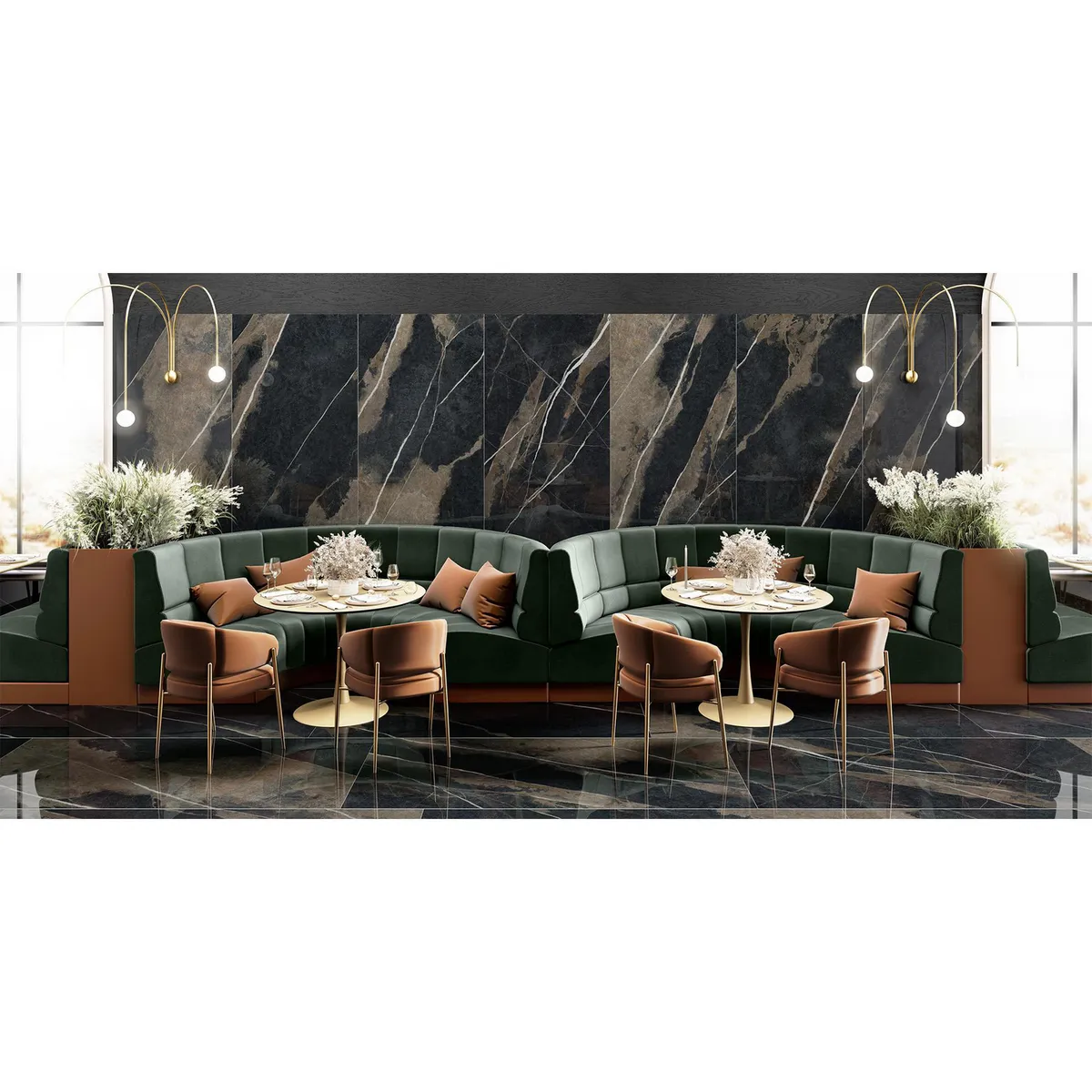 Mohawk - Piso Porcelanato Mantia Deep Grey 80X160 Brillante Rectificado 2.56