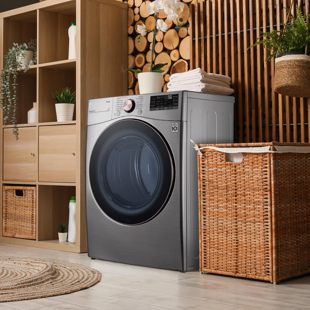 Lg - Secadora Carga Frontal LG 22 kg DF22VV2SGR