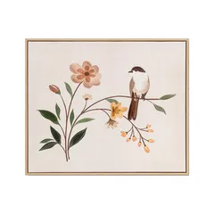 Canvas de Pajaro Natural 60x50cm