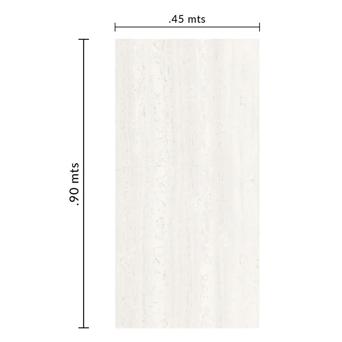 Tecnopiso - Piso Ceramico Alban Blanco 45X90 Mate 1.62M2