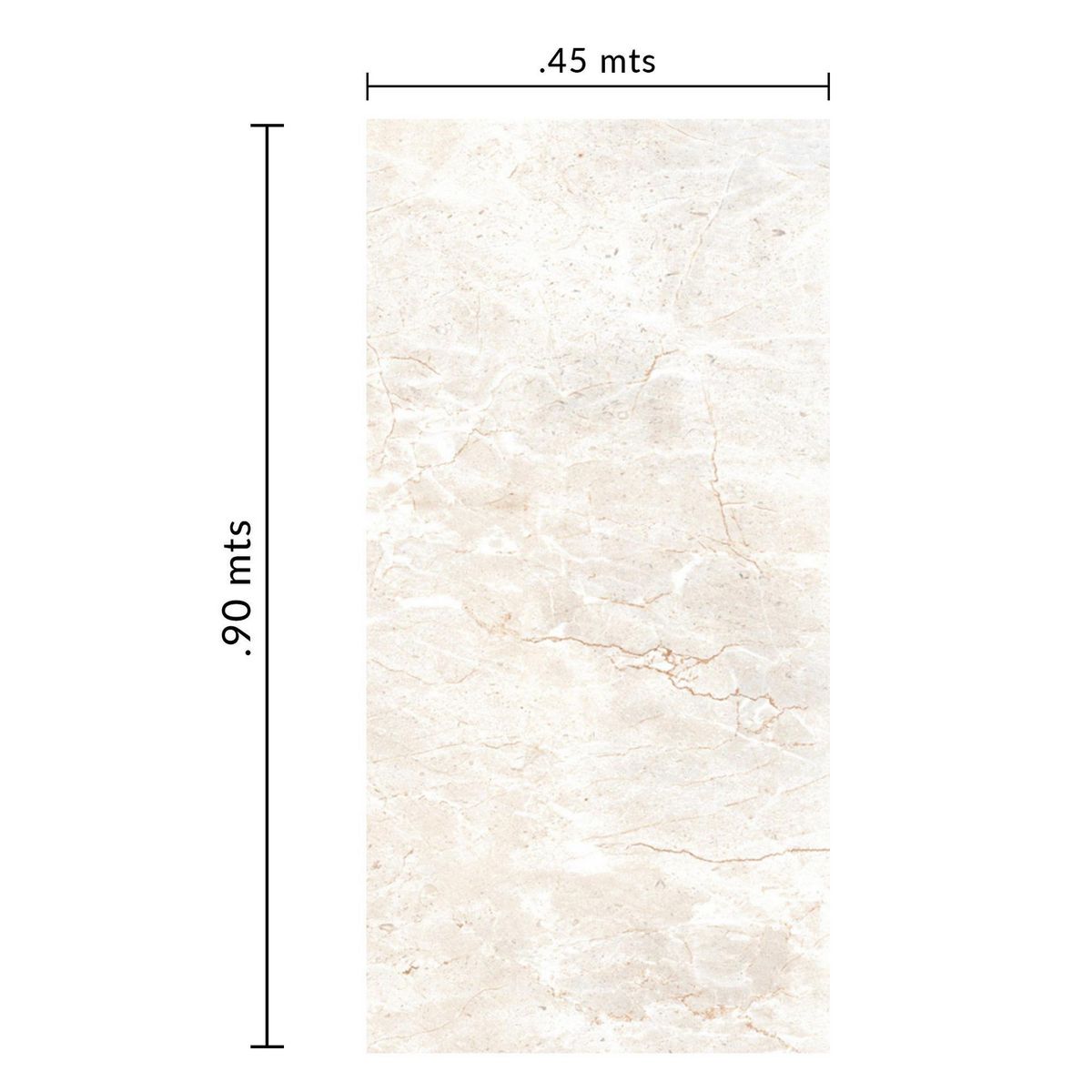 Piso Ceramico Perla Beige 45X90 Brillante 1.62M2, marca Tecnopiso - Foto 2