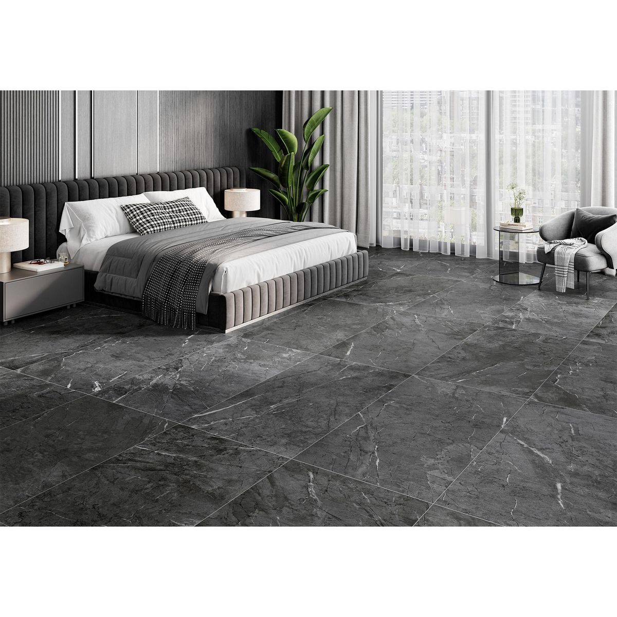 Piso Porcelanato Sorrento Nero 59.6X59.6 Mate 1.78 Rec, marca Arko - Foto 2