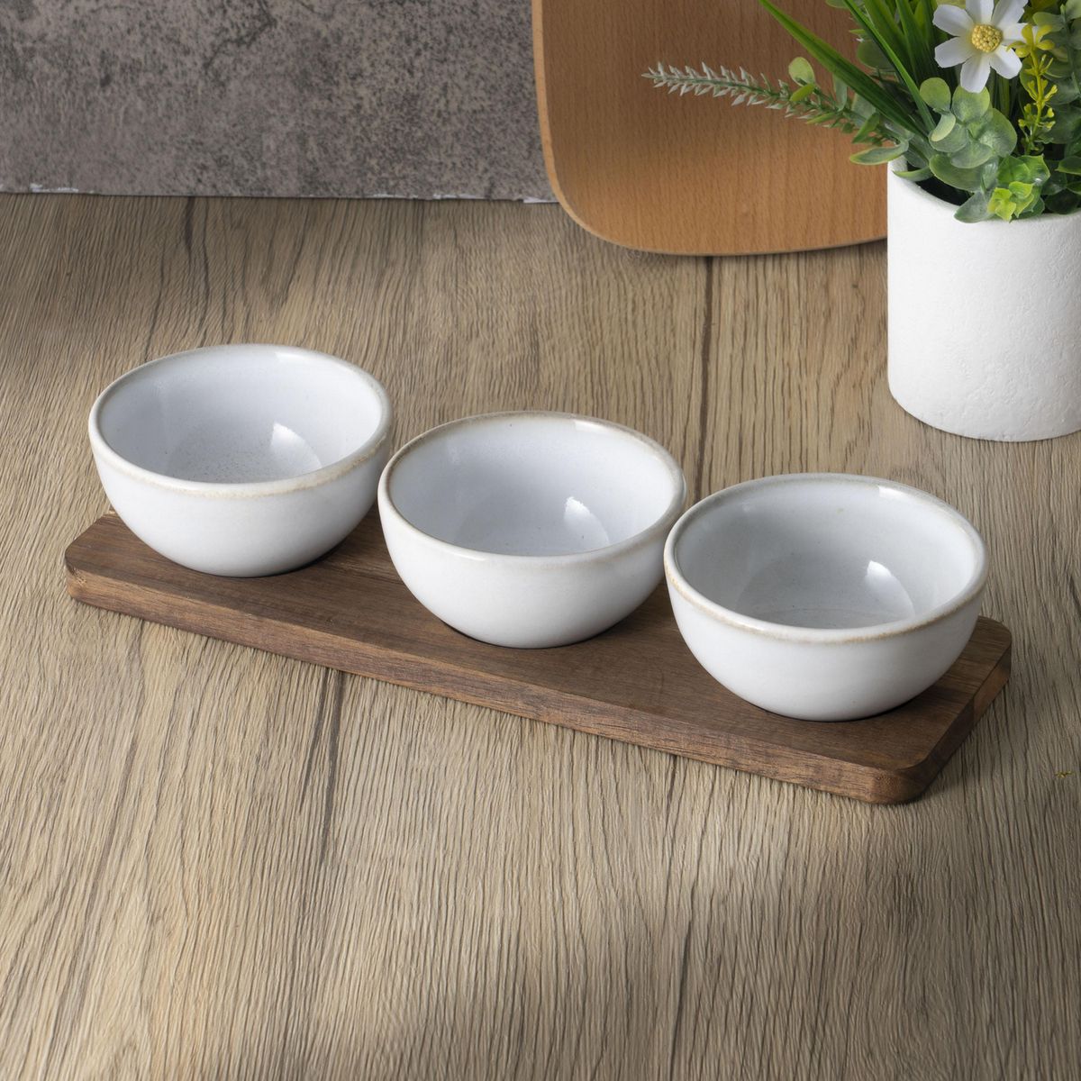 Set 3 bowls ng base bambu, marca Just Home Collection - Foto 2