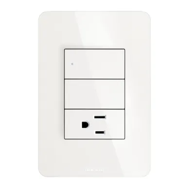 Placa Armada 3 Interruptor Sencillo 3 M�dulos, Blanco