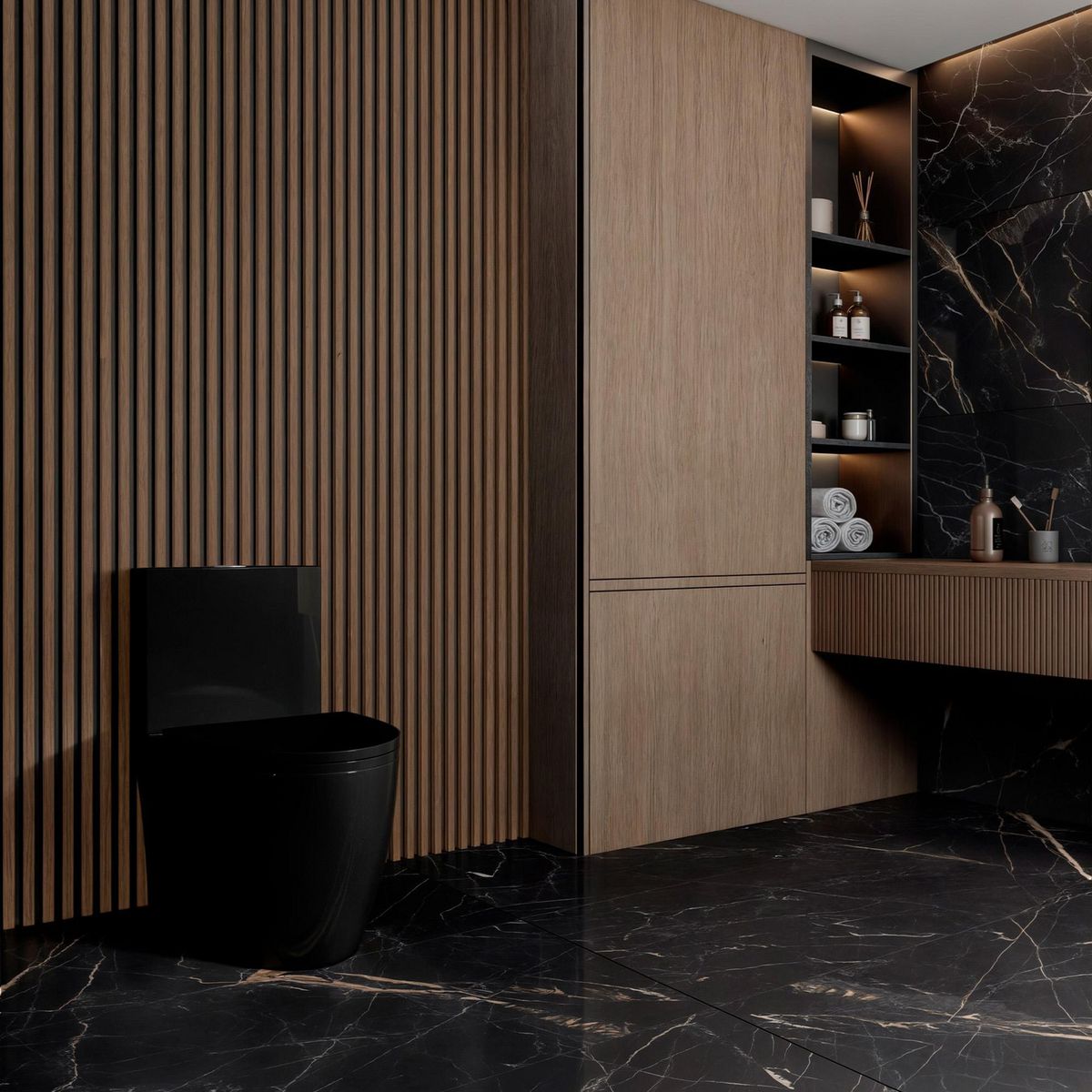 Sanitario wc One Piece Sant Pietro Negro, marca Tendenzza - Foto 2