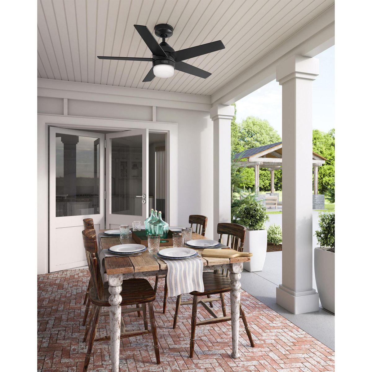 Hunter Fan - Ventilador Evansville Negro Mate 44 Pulgadas