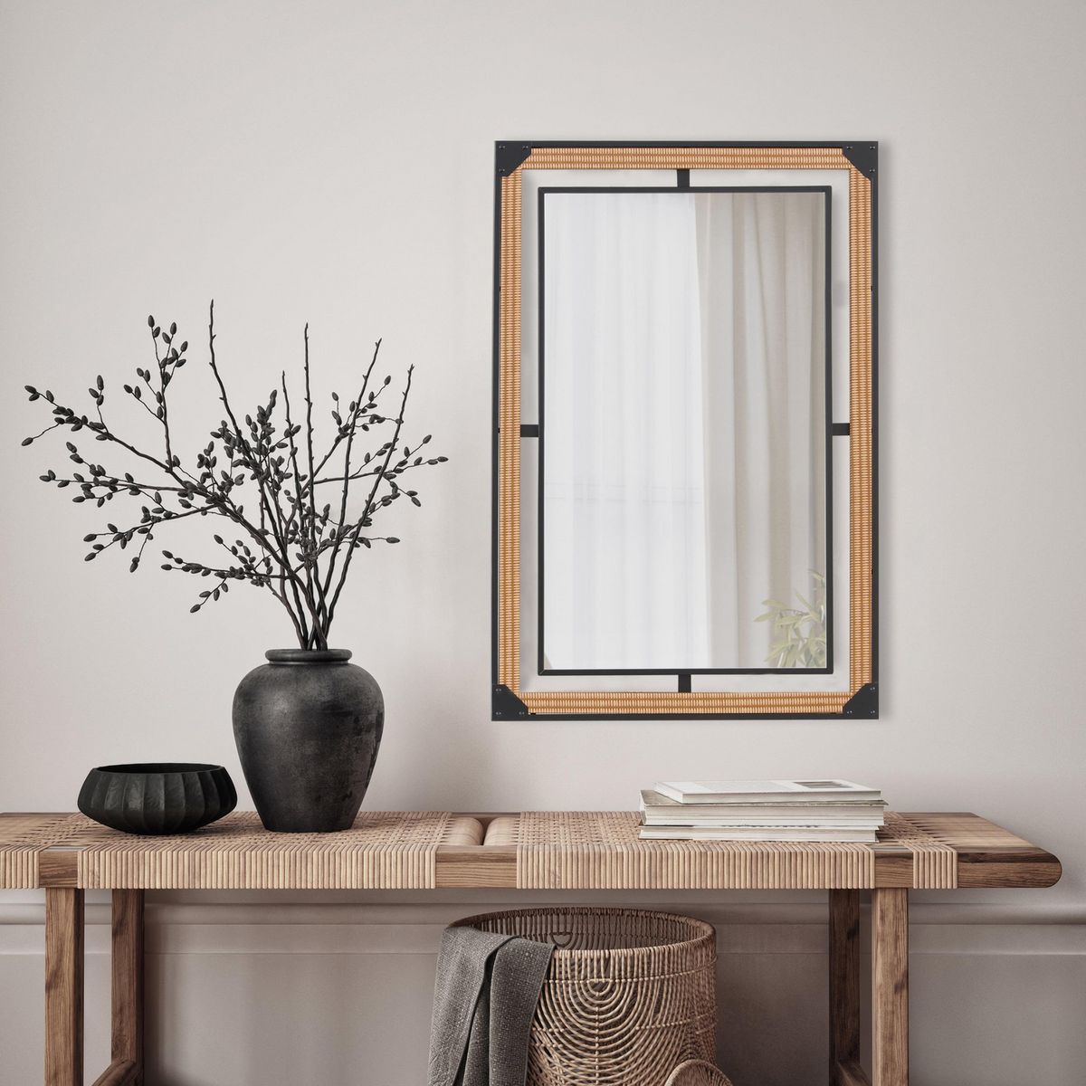 Espejo Metal Rectangular 60x90, marca Just Home Collection - Foto 2