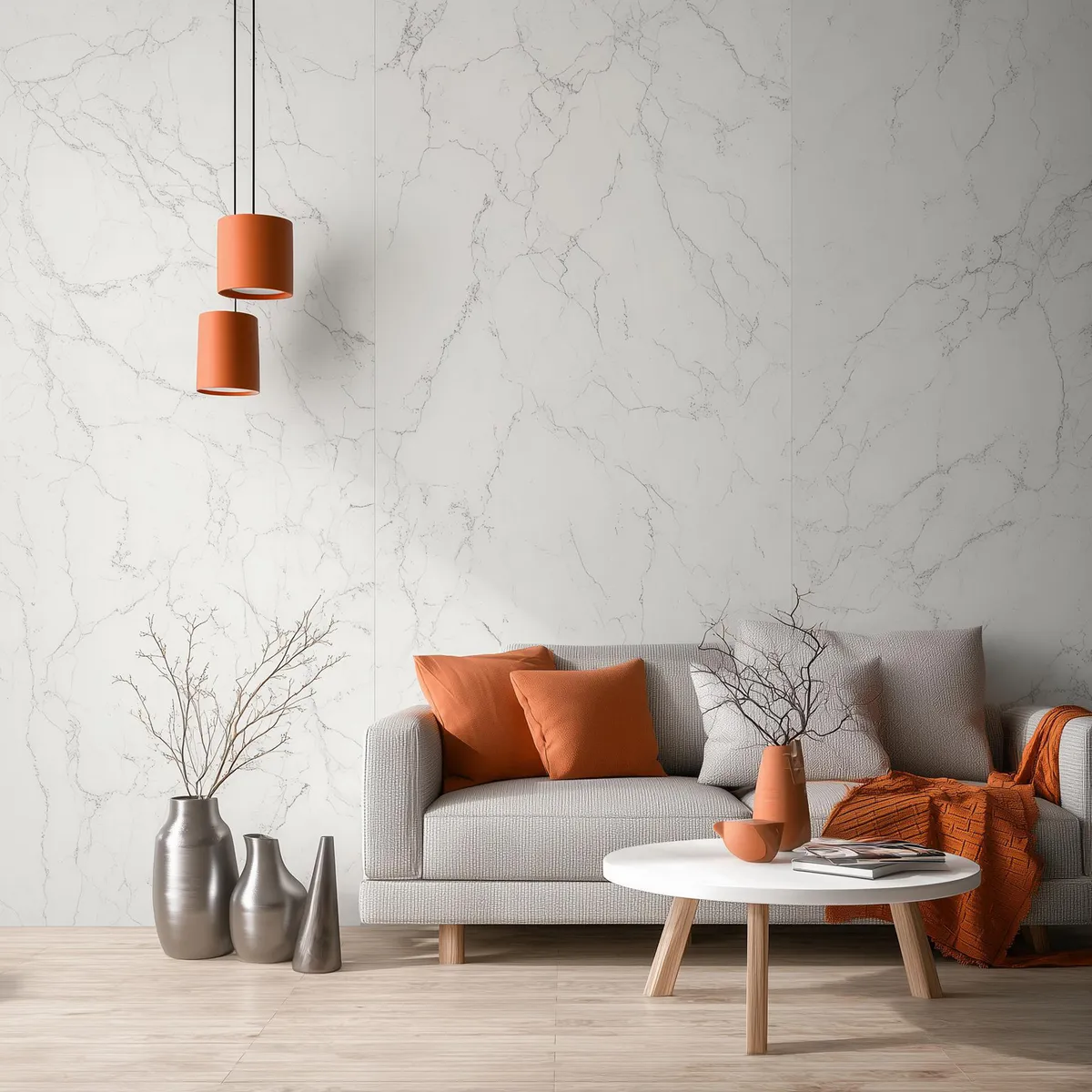 Muro de mármol SPC para interior Carrara 120 x 240 cm mate 2.88 m2, marca Holztek - Foto Principal