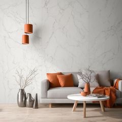 Muro de mármol SPC para interior Carrara 120 x 240 cm mate 2.88 m2