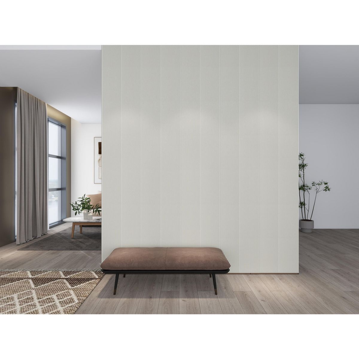 Lambrin para interior WPC Rondo Crema 25x240 cm mate 0.6 m2, marca Holztek - Foto Principal