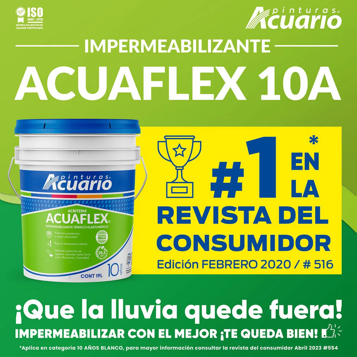 Acuario - Impermeabilizante Acuario Acriterm Terracota 10 Años 19 L