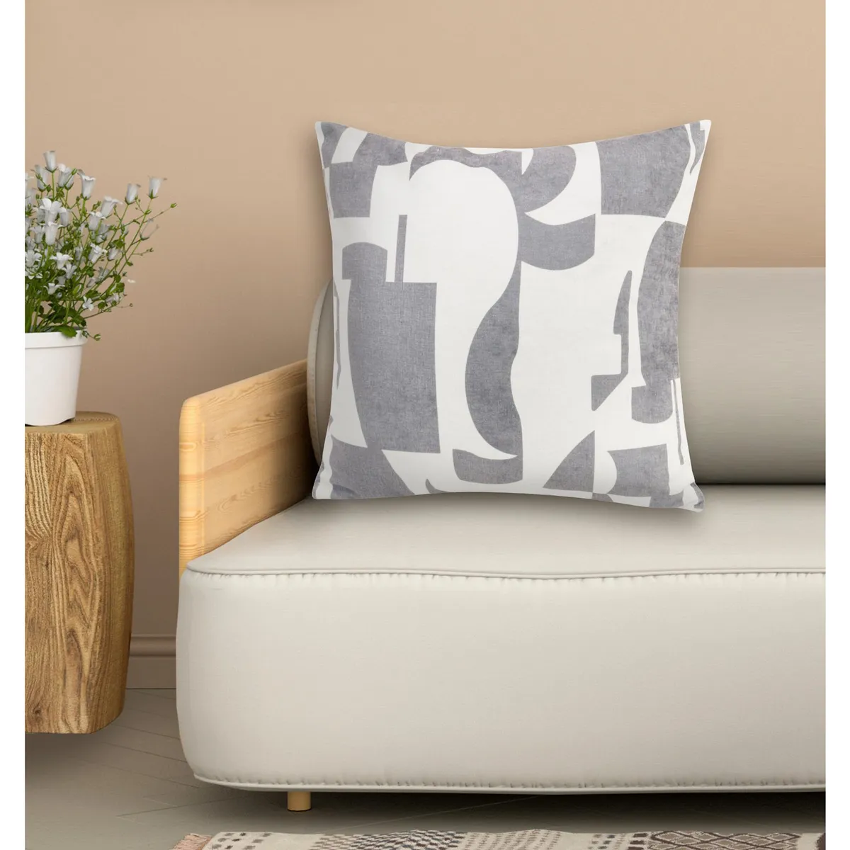 Cojin Print Gris 45x45, marca Just Home Collection - Foto 2