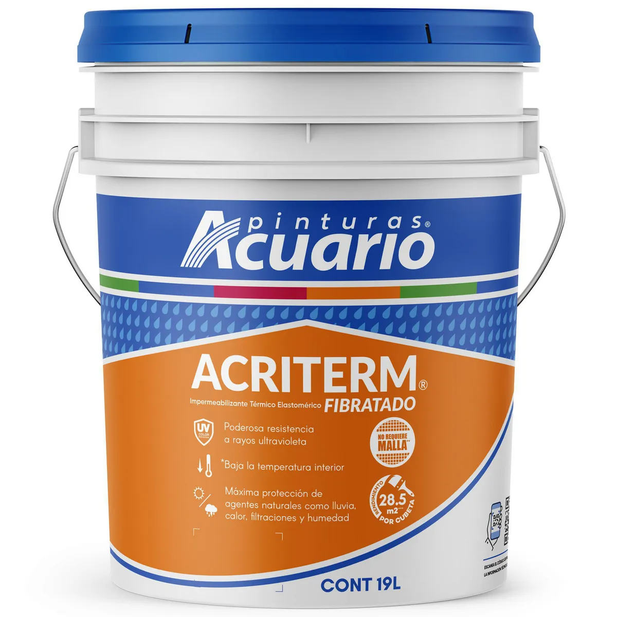 Acuario - Impermeabilizante Acuario Acriterm Terracota 7 Años 19 L