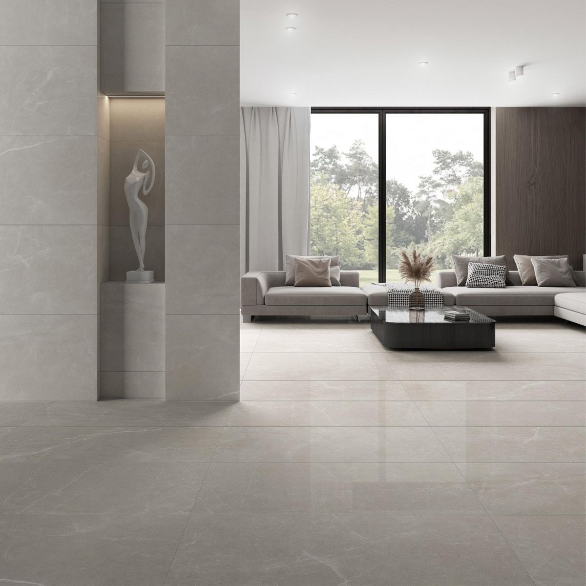 Piso Porcelanato Vittorio Cream 60x120 cm Brillante 1.44 m2 Rec, marca Tendenzza - Foto 2