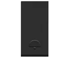 Pulsador 10A 127-277V, 1 Módulo, Negro Mate
