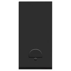 Pulsador 10A 127-277V, 1 Módulo, Negro Mate
