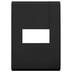 Placa de 1 Módulos con Chasis de Resina, Negro Mate