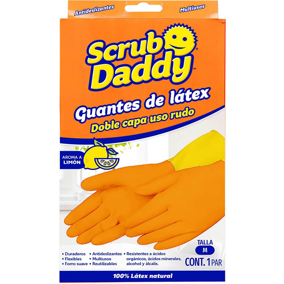 Scrub daddy - Guantes de Latex con Aroma a Limón talla M