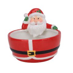 Tazón Navideño de Cerámica con Santa Claus