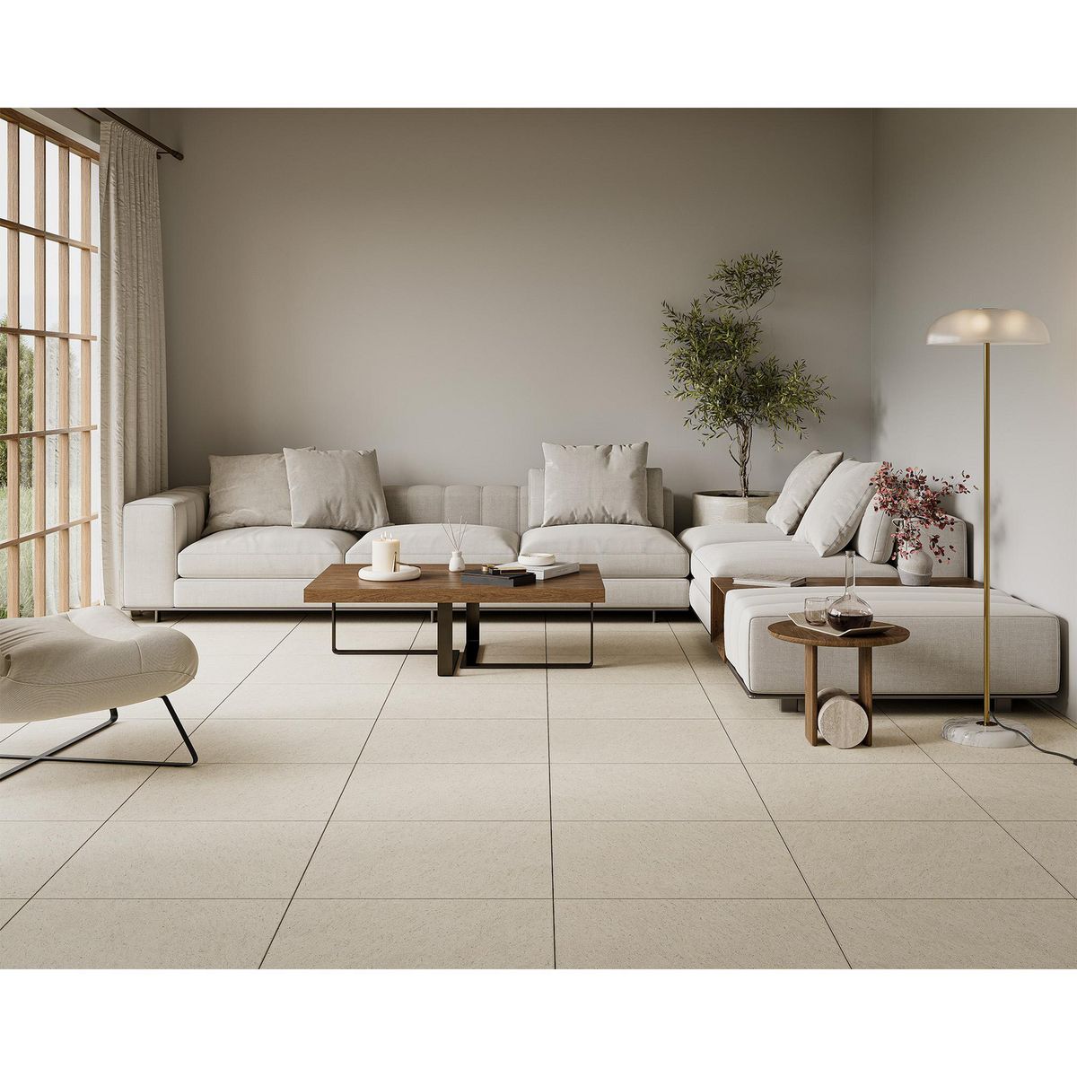 Piso Porcelanato Ignea Square Blanco 59.3X59.3 Mate 1.76, marca Porcelanite - Foto 2