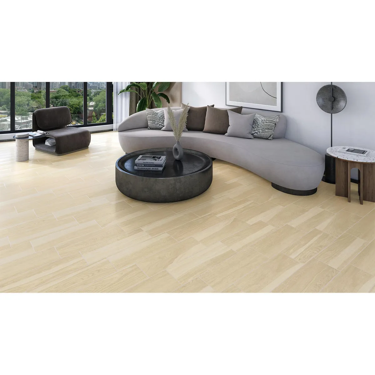 Mohawk - Piso Ceramico Isadora Beige 18 x 60 cm MATE 1.64 m2