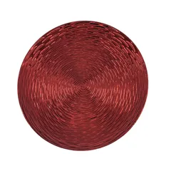 Plato Base Relieve Circulo Rojo