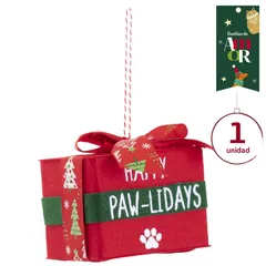 Adorno Para Colgar Caja de Regalo 9 cm