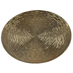 Plato Base Relieve Circulo Dorado