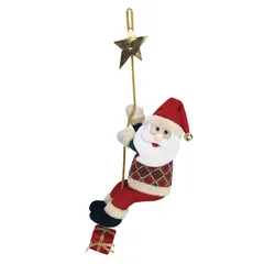 Figura Decorativa Navideña Santa Escalando con Campana Colección