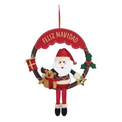 Corona Navideña Santa Claus