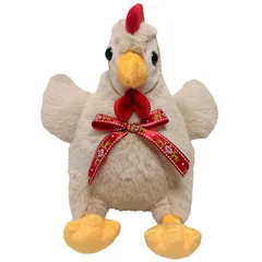 Peluche Pollo Navideño 23 cm