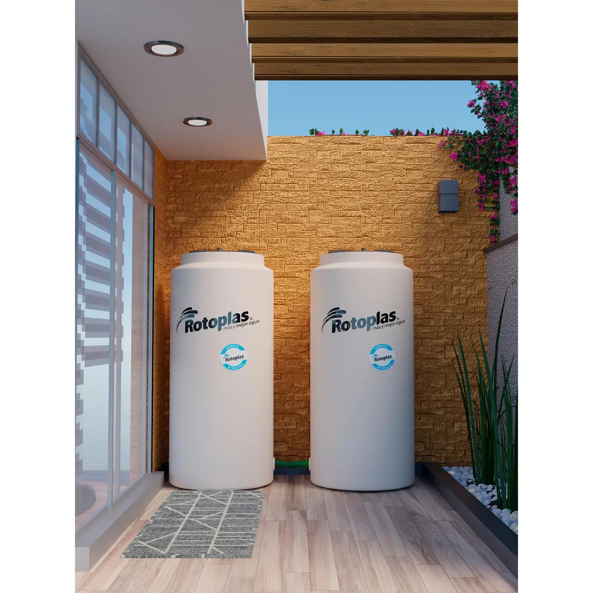 Rotoplas - Tinaco Vertical Rotoplas 2 accesorios 500L