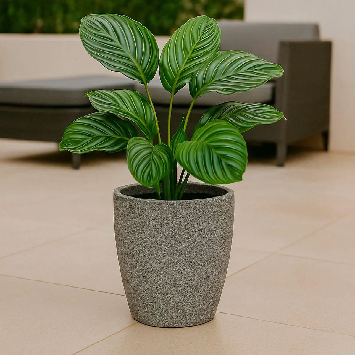 Maceta Cilíndrica Granito 30 cm, marca New Garden - Foto 2