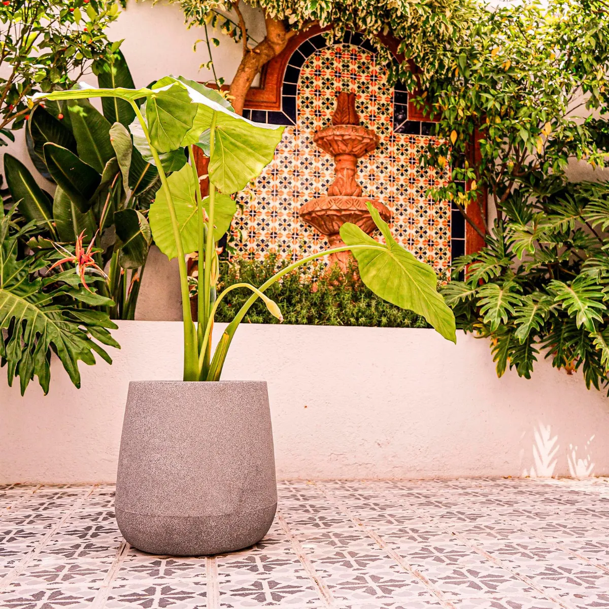 New Garden - Maceta Coniforme Camelia Granito 40 x 40 cm