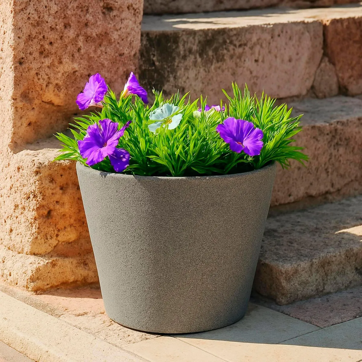 New Garden - Maceta cilindrica petunia 36 granito 32x26x28