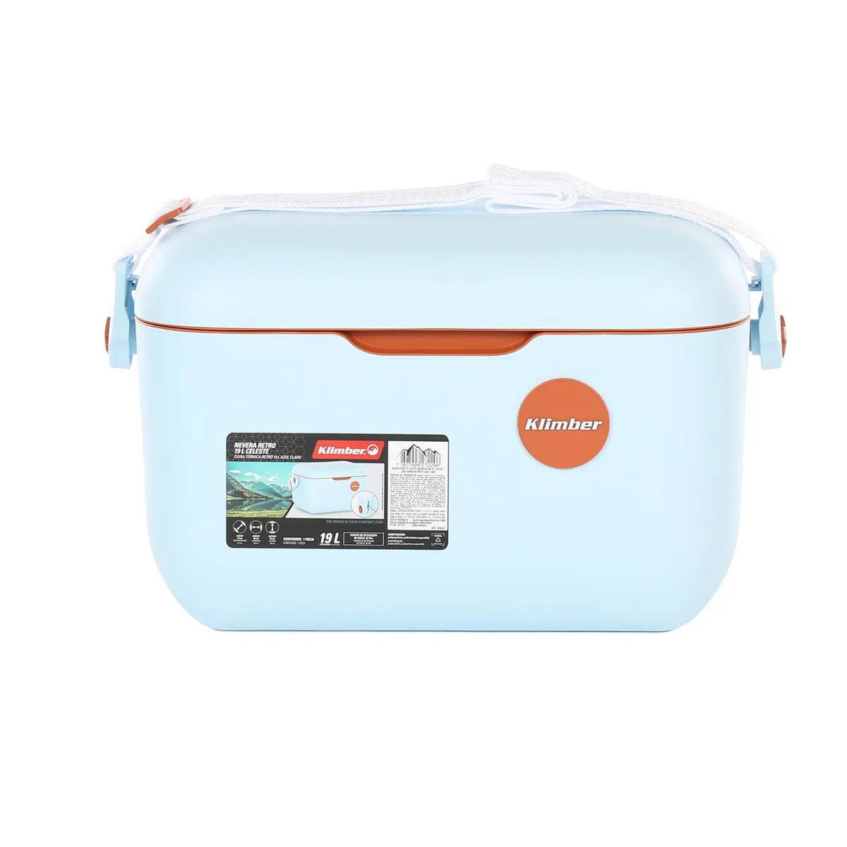 Hielera Retro Celeste 19 Litros, marca Klimber - Foto 2