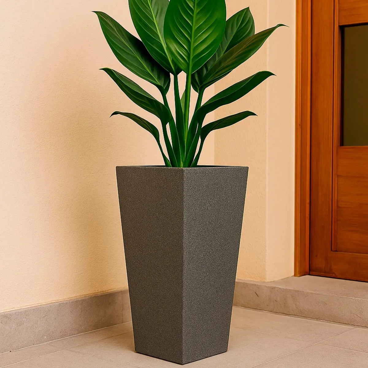Maceta Trapezoide Melisa Granito, marca New Garden - Foto 2
